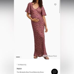 HATCH mirabelle floral bias maternity dress size 1/S